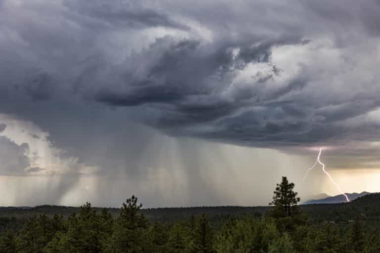 A thunderstorm warning is in place for 26 counties this evening