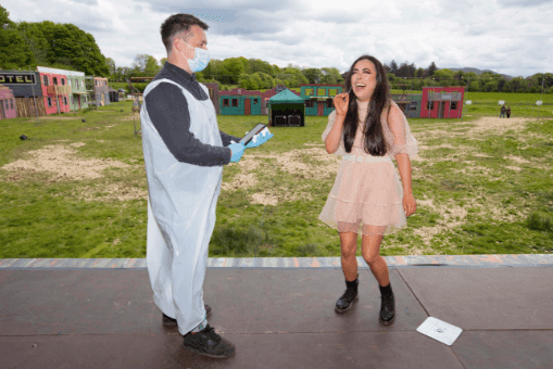 Ireland’s first music festival demonstration of the Covid era has taken place