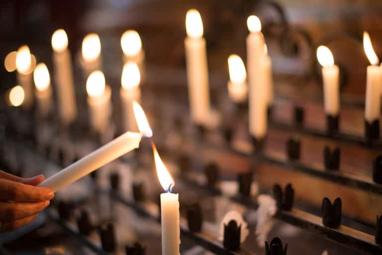 You can actually light a virtual candle for someone in Knock