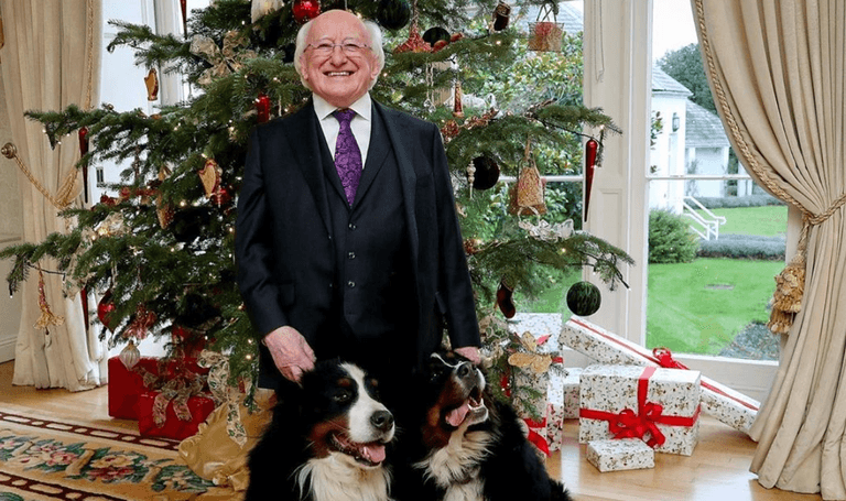 Bród and Síoda make guest appearance in Michael D’s Christmas message to the masses