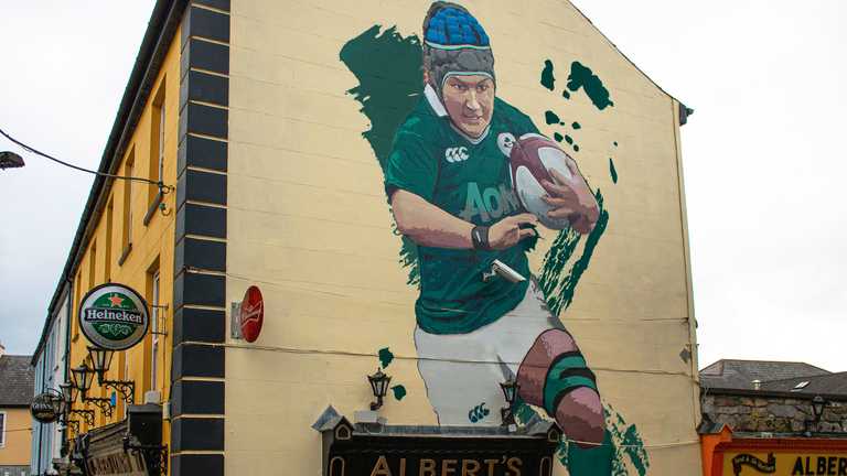Some class murals of Ireland women’s rugby players have been appearing around the country