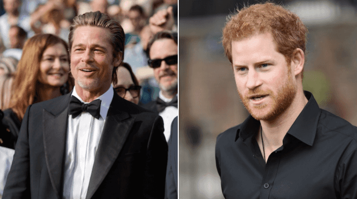 Brad Pitt made a gag about Harry in front of William and Kate last night
