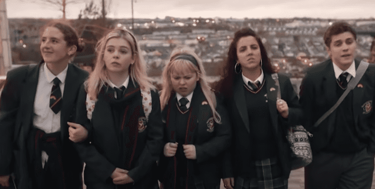 Someone has added a new accessory to the Derry Girls mural and it’s a real sign of the times