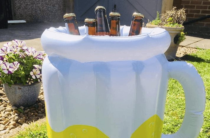 This inflatable beer cooler costs just €3 and will come in very handy this weekend