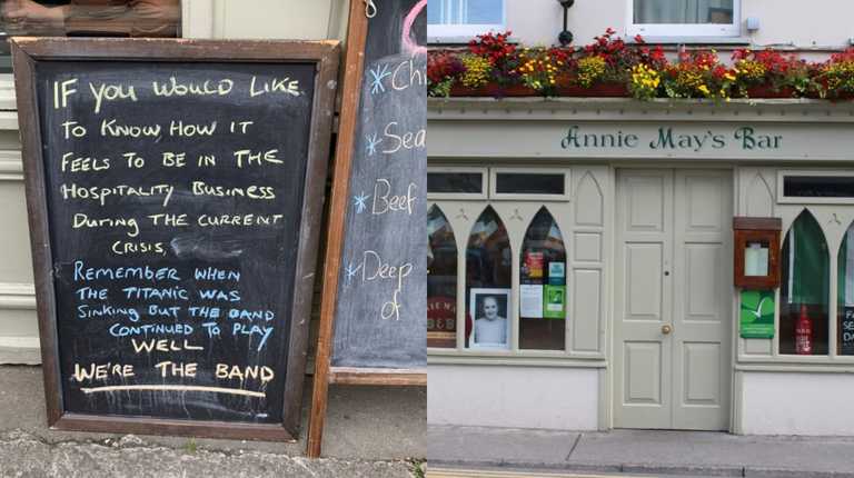 Sign spotted outside Cork restaurant sums up what current situation is really like