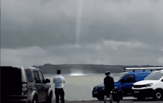Rare sighting of a waterspout in Kerry caught on camera