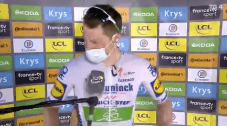 WATCH: Irish cyclist Sam Bennett overcome with emotion after winning Tour de France stage 10