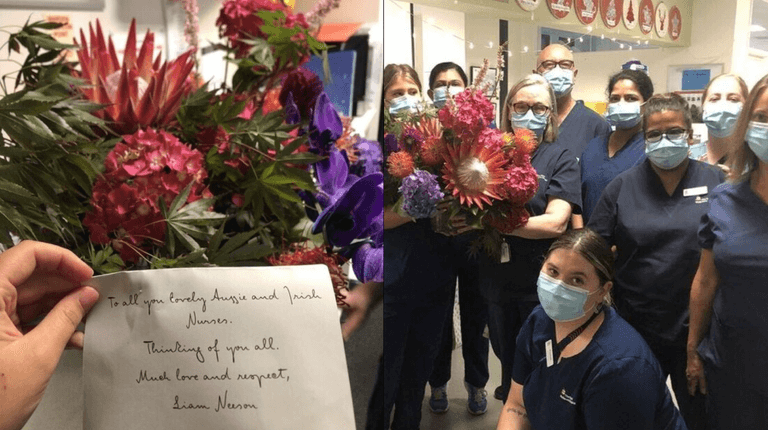 Liam Neeson just did the loveliest thing for frontline nursing staff
