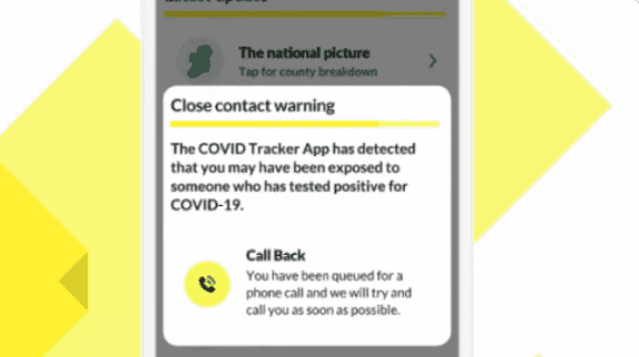 Vaccination figures will be available on the Covid app from next week