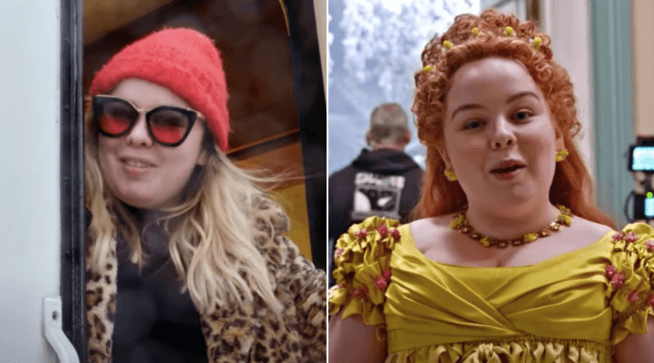 WATCH: Nicola Coughlan takes us on a revealing backstage tour of the Bridgerton set