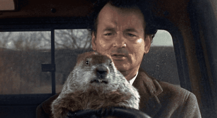 It’s Groundhog Day so one TV channel is screening the movie back-to-back all day