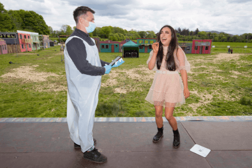 Ireland’s first music festival demonstration of the Covid era has taken place