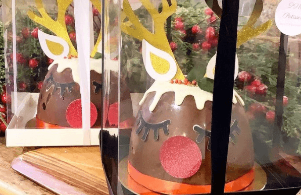 Swap your traditional Christmas cake for this Rudolph cake instead