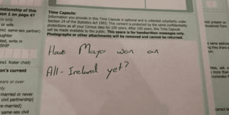 ‘Have Mayo won an All-Ireland yet?’ and more iconic census time capsule offerings