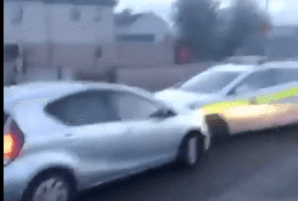 Garda car rammed during scenes of “utter lawlessness” in Cherry Orchard
