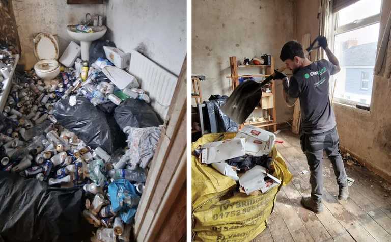 ‘Impressive’ pile of Stella cans cleared from hoarder’s home