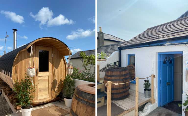 New sauna and cold plunge barrel facilities opened on Bray Seafront