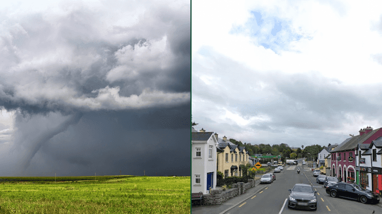 Reported tornado causes serious damage to Leitrim village