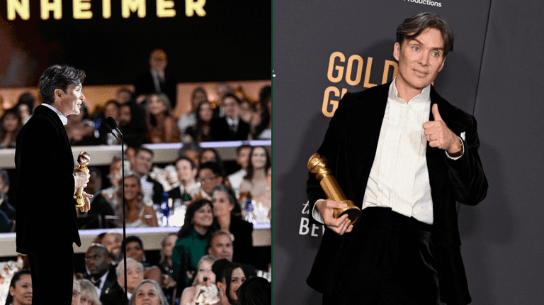Cillian Murphy says ‘feck’ and salutes fellow Irish nominees in censored Golden Globes speech