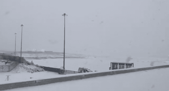 Plenty of snow fell in the west of Ireland this afternoon