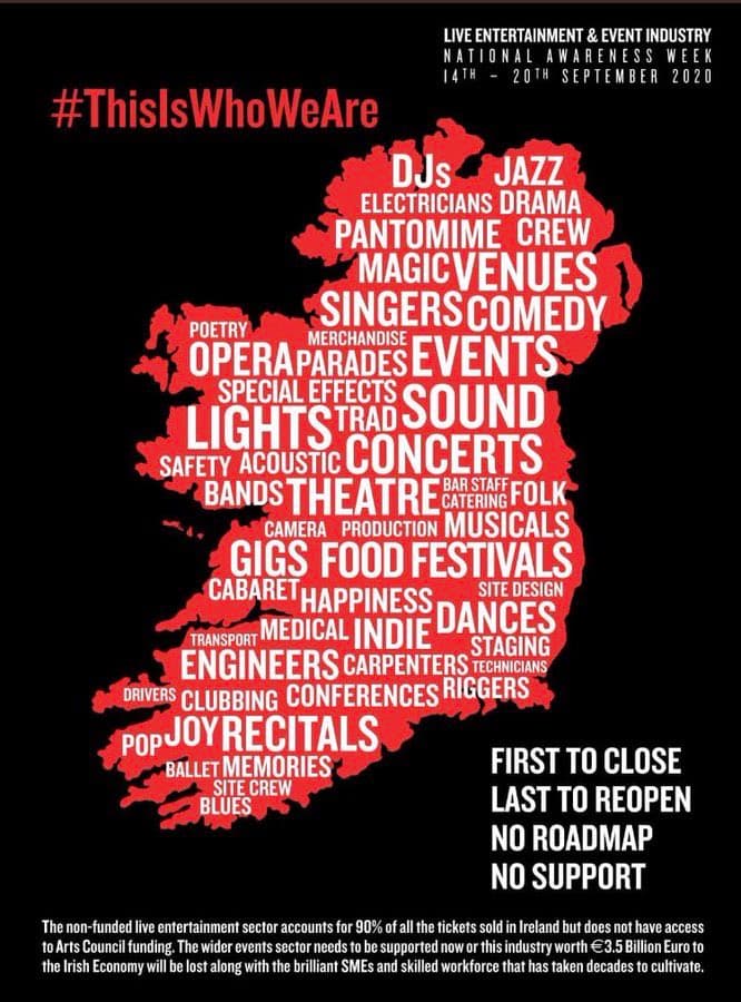 Venues and artists around Ireland back campaign for supporting Irish entertainment sector