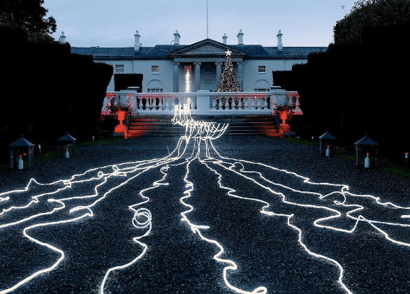 President Higgins explains lovely message behind Christmas lights across the grounds President Higgins explains lovely message behind Christmas lights across the grounds