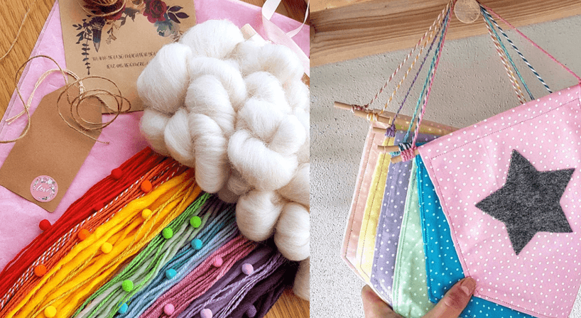 We are weaaak for these incredibly cute handmade wall-hangings