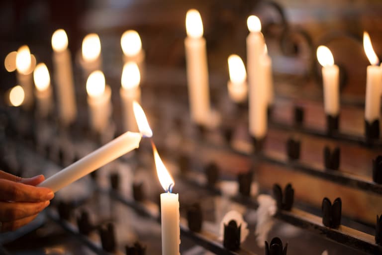 You can actually light a virtual candle for someone in Knock