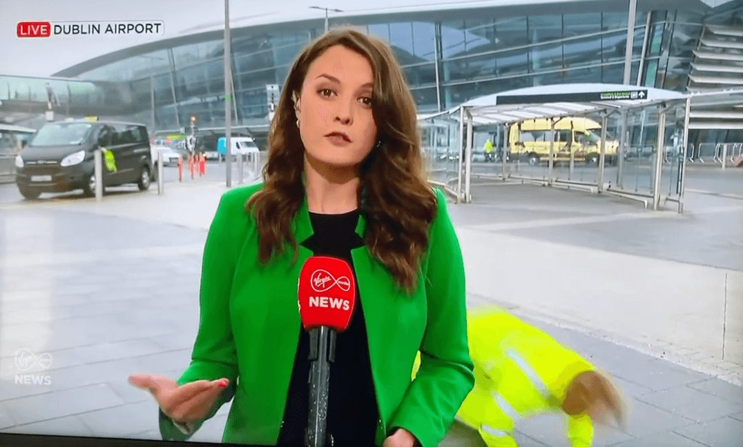 The Airport Fall – man slipping on ice 2.0 or staged event?