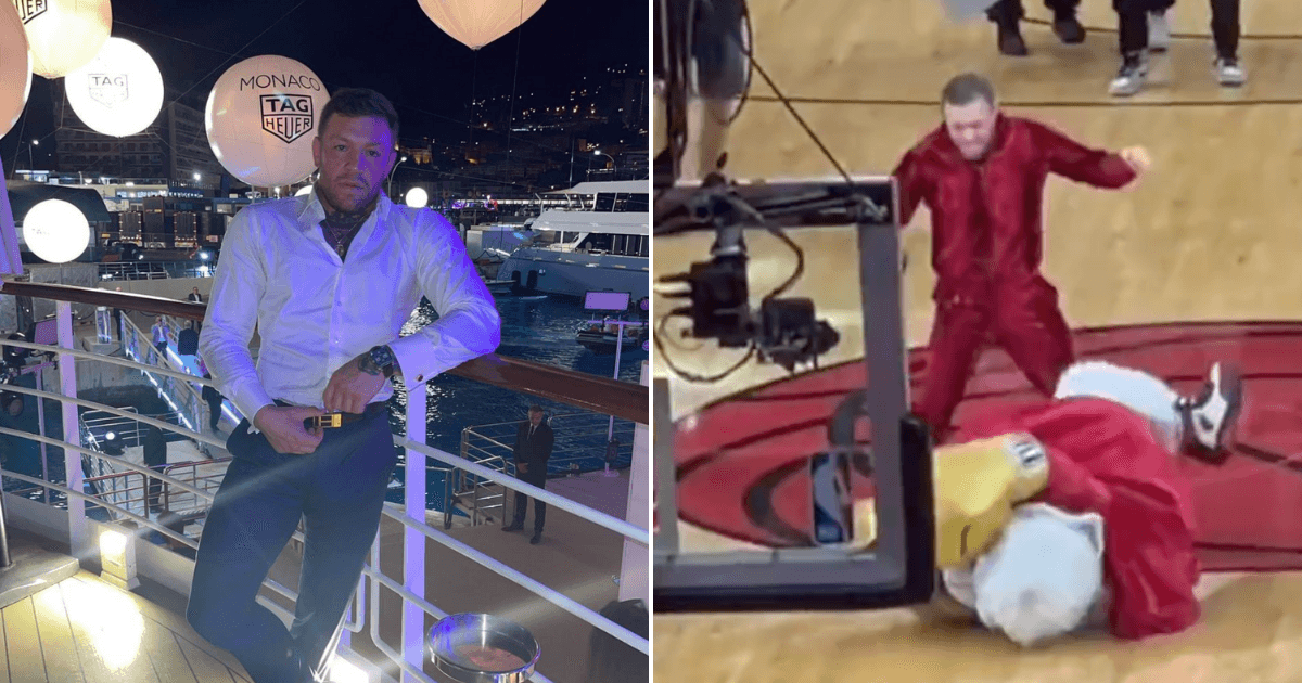 Conor McGregor hospitalises mascot following staged fight