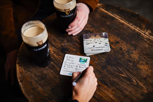 Guinness turning beermats into postcards as part of fantastic Christmas initiative