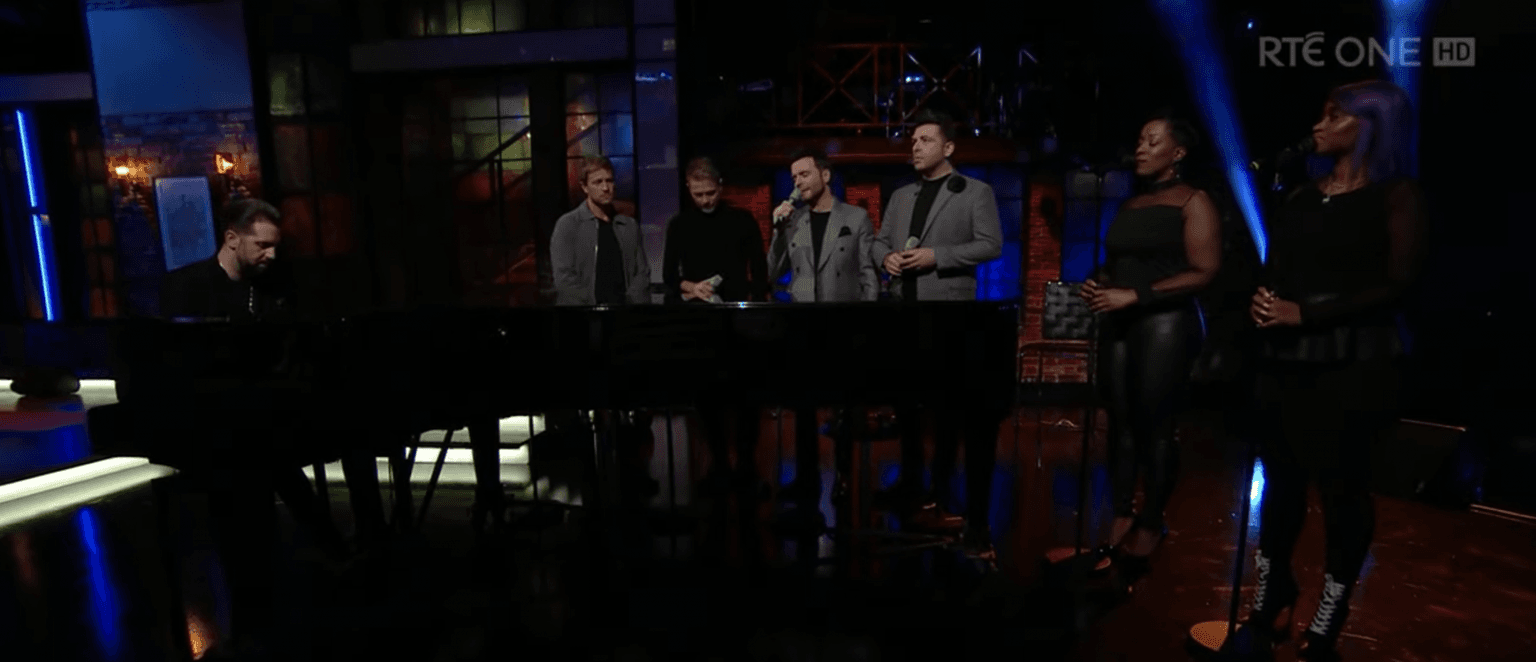 WATCH: Westlife serenade ‘Late Late Show’ audience with stunning rendition of ‘Flying Without Wings’