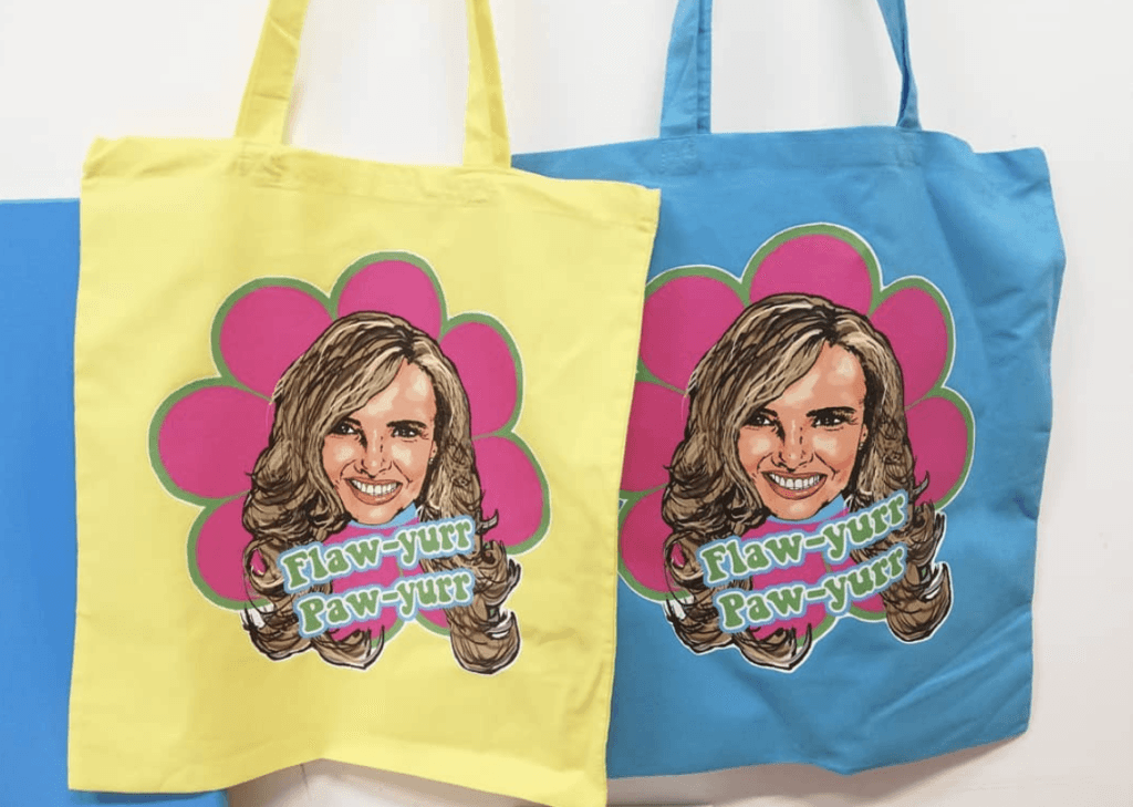 These Nadine Coyle inspired ‘Flower Power’ tote bags are pure gold