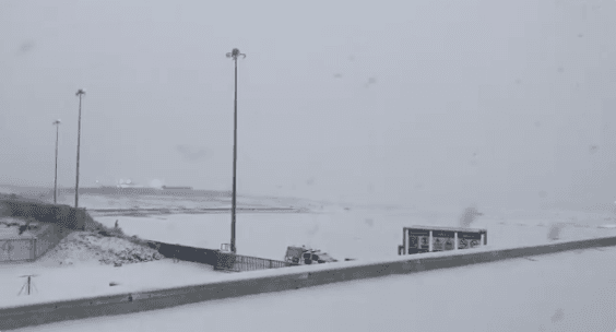 Plenty of snow fell in the west of Ireland this afternoon