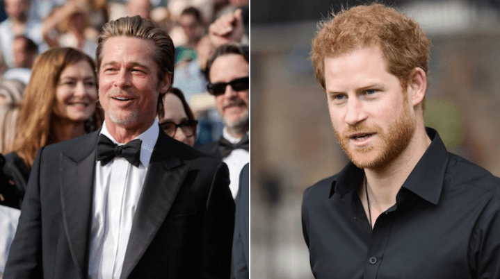 Brad Pitt made a gag about Harry in front of William and Kate last night