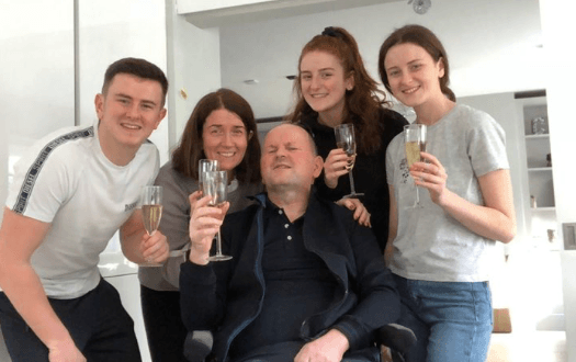 Sean Cox has returned home almost two years since Liverpool attack