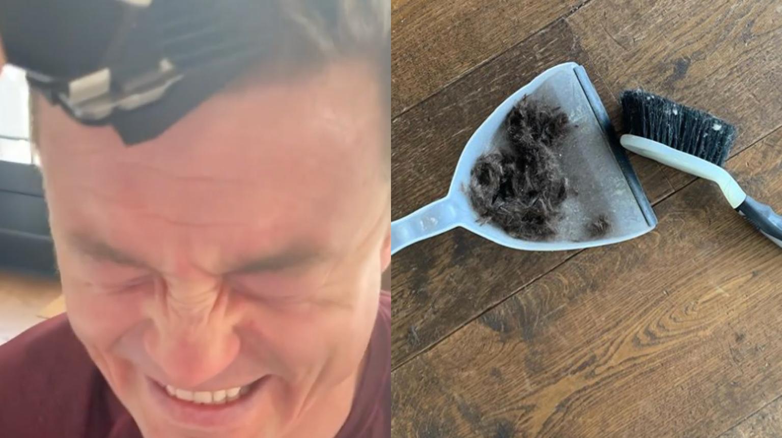 Amy Huberman has shaved off Brian’s hair and people are very complimentary