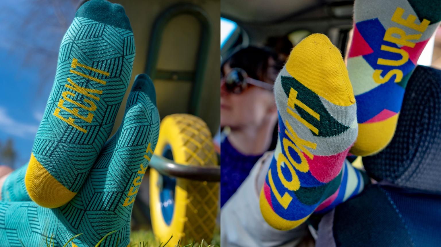 Giving it socks – fancy footwear for the housebound