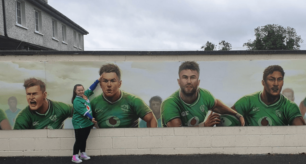 The Irish rugby mural has found a new home with Ireland’s biggest sports fan