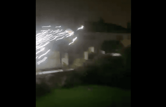 WATCH: Shocking footage shows sparks flying from Cork power line during Storm Ellen