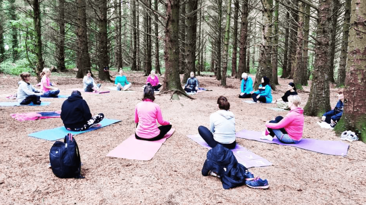 There’s a woodland yoga class happening in Galway this weekend