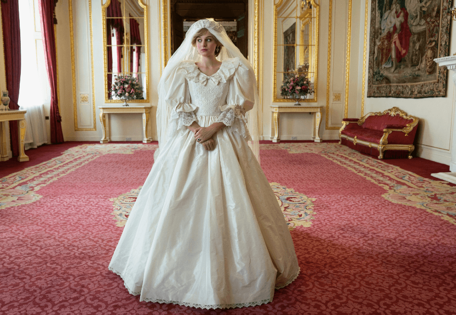 The Crown shares first look at Emma Corrin in Princess Diana’s wedding dress