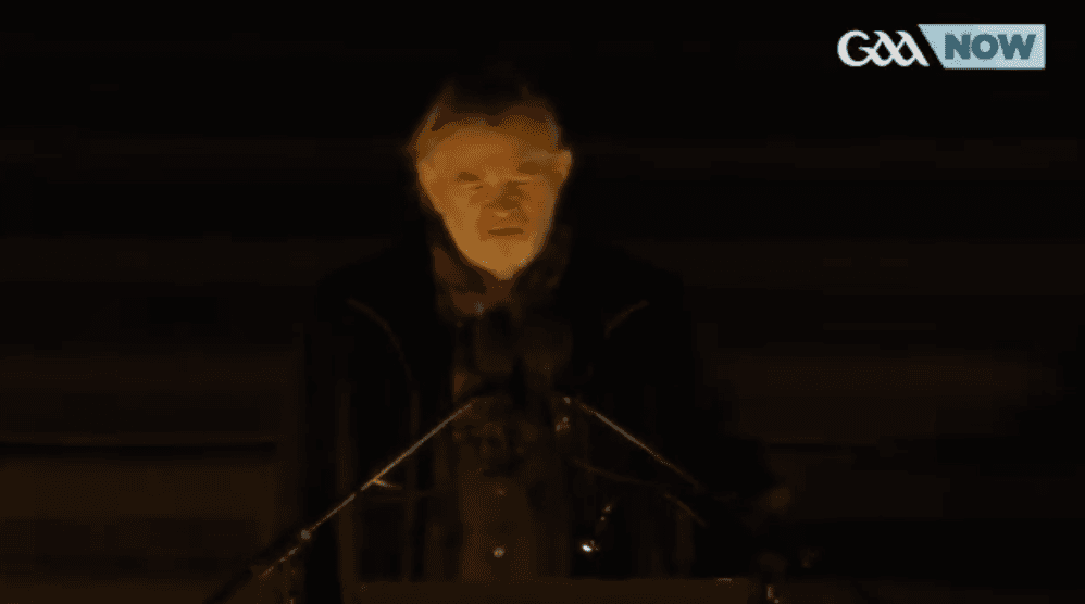 Watch Brendan Gleeson’s Bloody Sunday speech in Croke Park last night