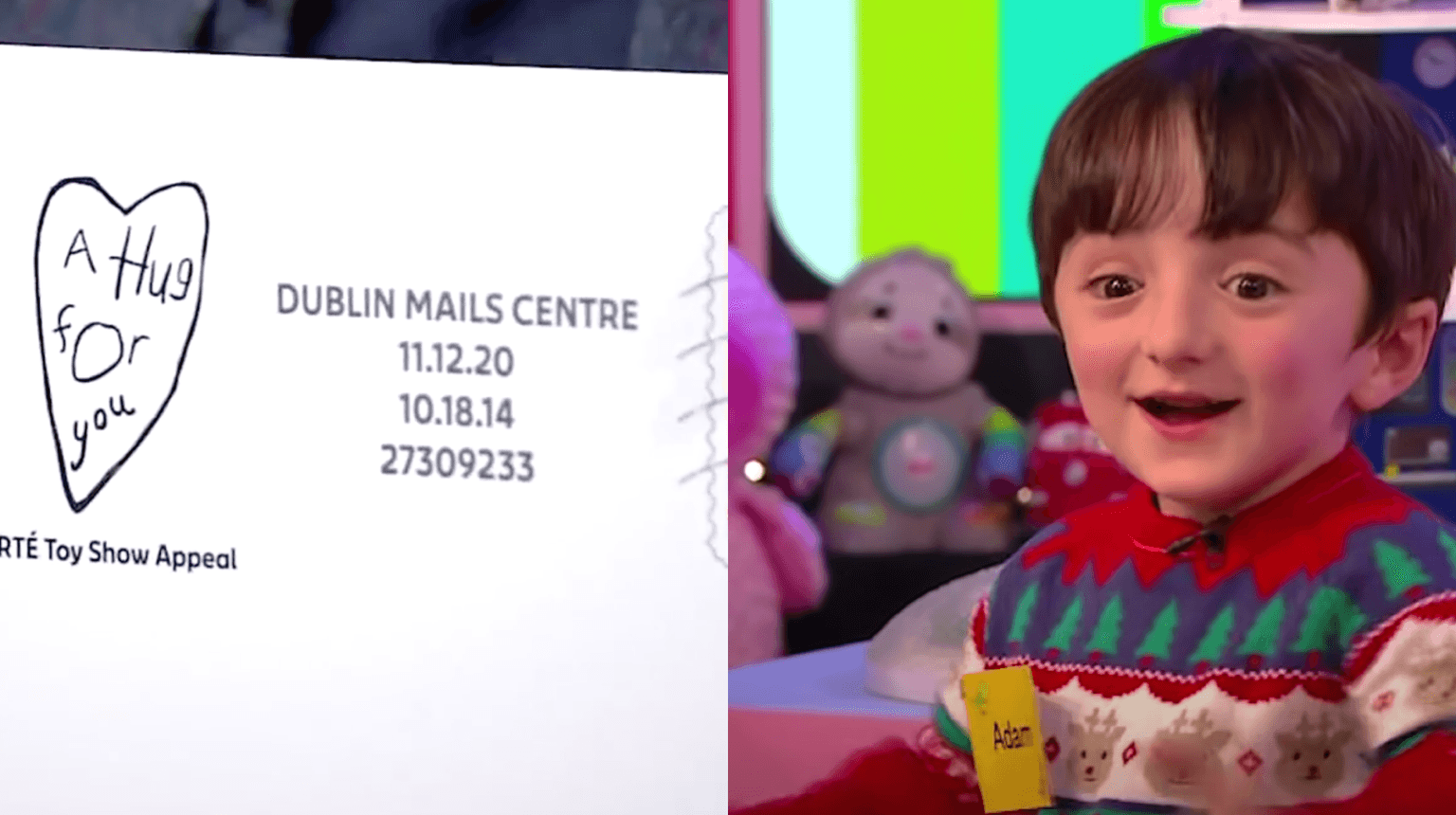 Millions of letters will be stamped with Adam King’s virtual hug sign this Christmas