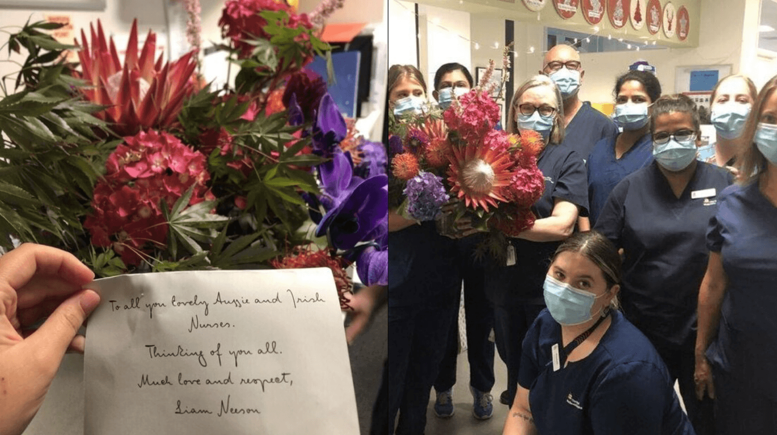 Liam Neeson just did the loveliest thing for frontline nursing staff