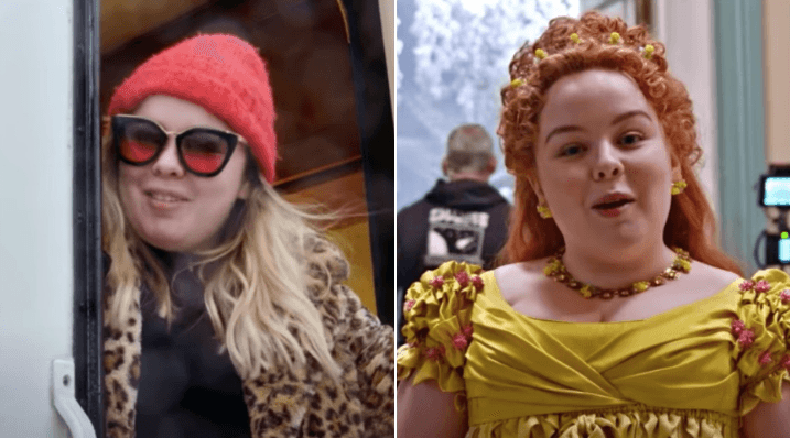 WATCH: Nicola Coughlan takes us on a revealing backstage tour of the Bridgerton set