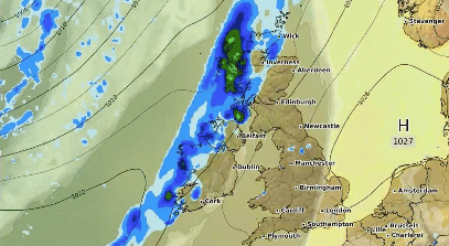 There are two very contrasting weather forecasts for the west and the east of the country next week