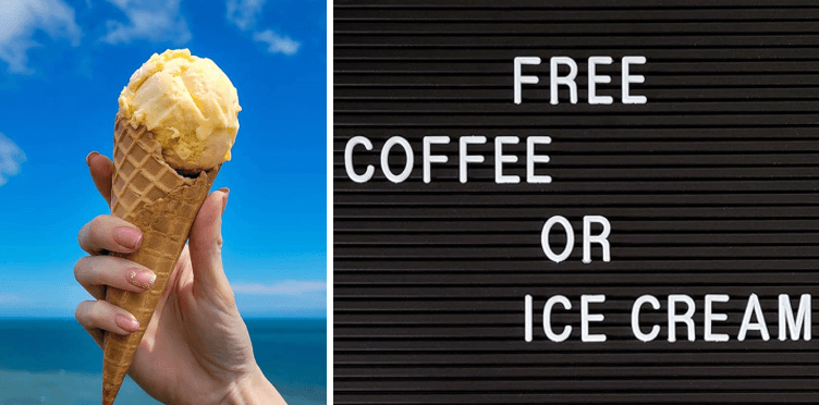 This ice-cream van is giving away free ice-cream to anyone named Nicole or Stephen