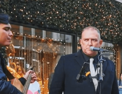 We are obsessed with this TikTok of the Brown Thomas doorman helping out a busker