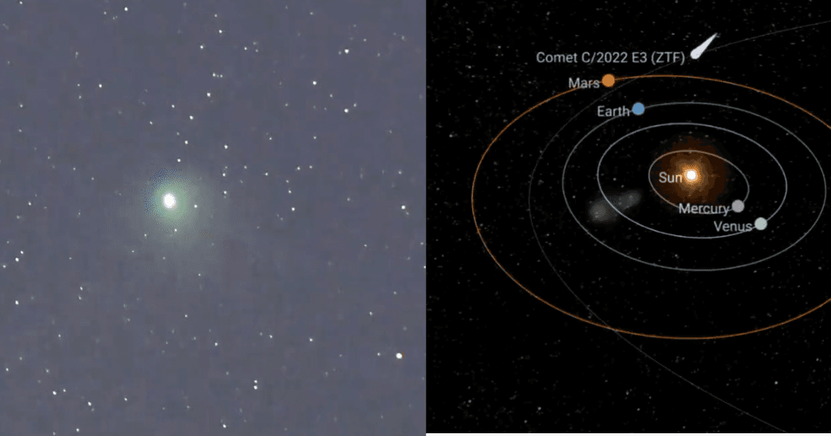 Extremely rare green comet will pass earth tonight for the first time in 50,000 years